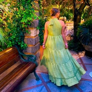 Lime green maxi dress